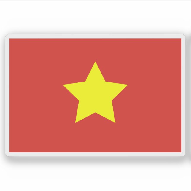Sticker Drapeau de la République démocratique du Vietnam ( (Devant)