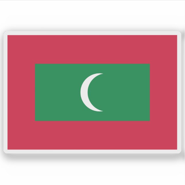 Sticker Drapeau de la République des Maldives (Devant)
