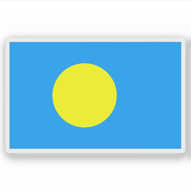 Sticker Drapeau de la République des Palaos (Devant)