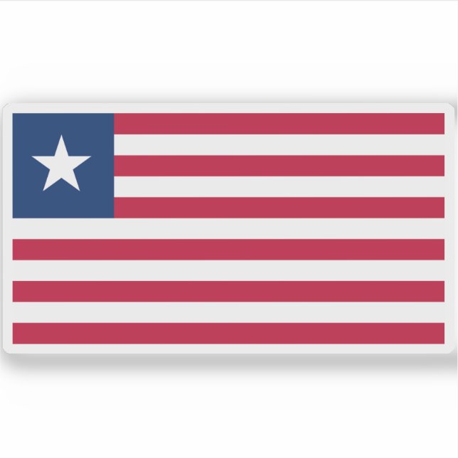Sticker Drapeau de la République du Libéria (Devant)