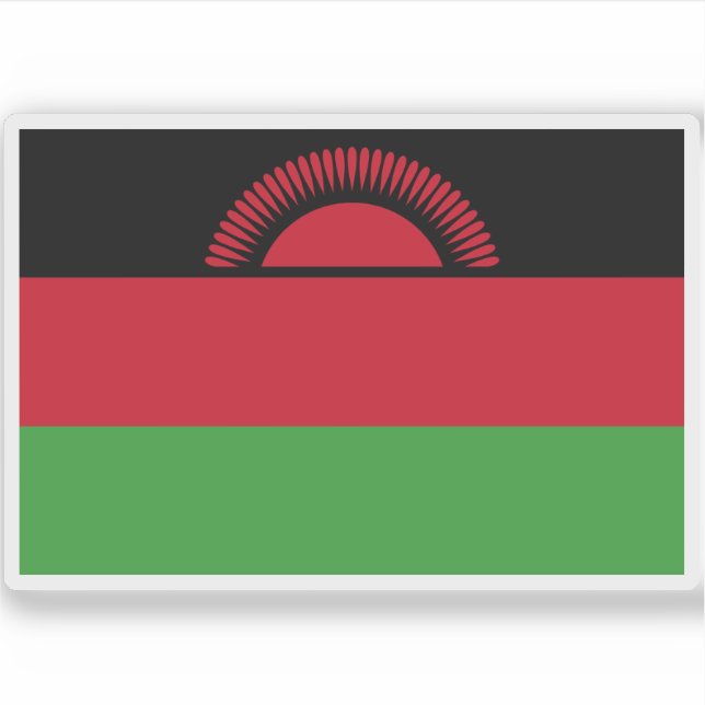 Sticker Drapeau de la République du Malawi (Devant)