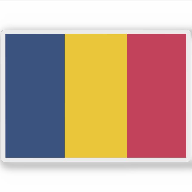 Sticker Drapeau de la République du Tchad (Devant)