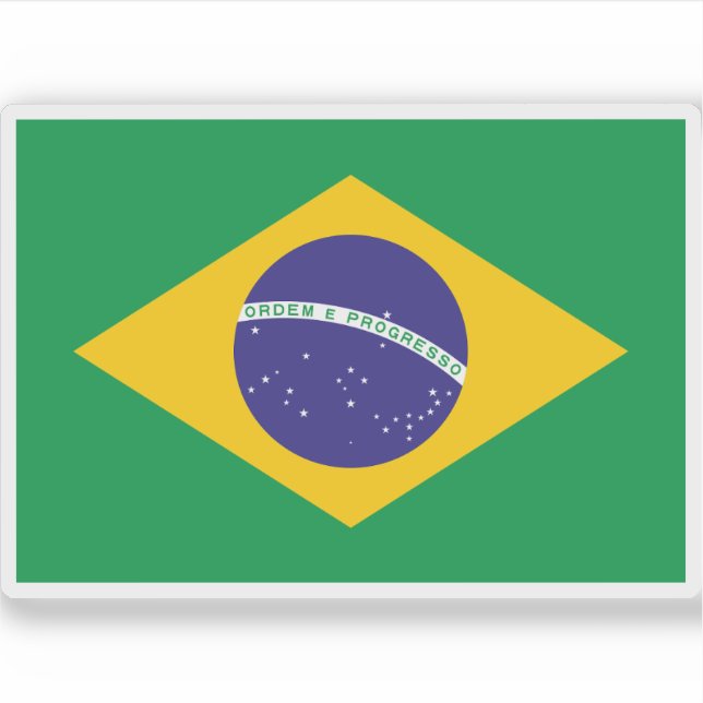 Sticker Drapeau de la République fédérative du Brésil (Devant)