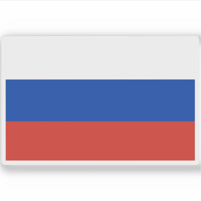 Sticker Drapeau de la Russie (Fédération de Russie) (Devant)