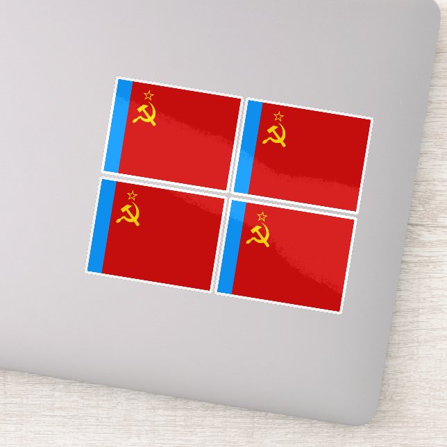 Sticker Drapeau de la Russie soviétique, URSS, CCCP, commu (Détail)