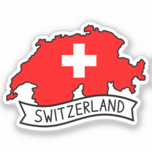 Sticker Drapeau de la Suisse Carte Patriotique Fierté Suis