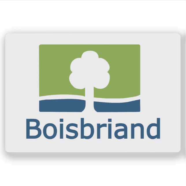 Sticker Drapeau de la ville de Boisbriand, Québec, Canada (Devant)