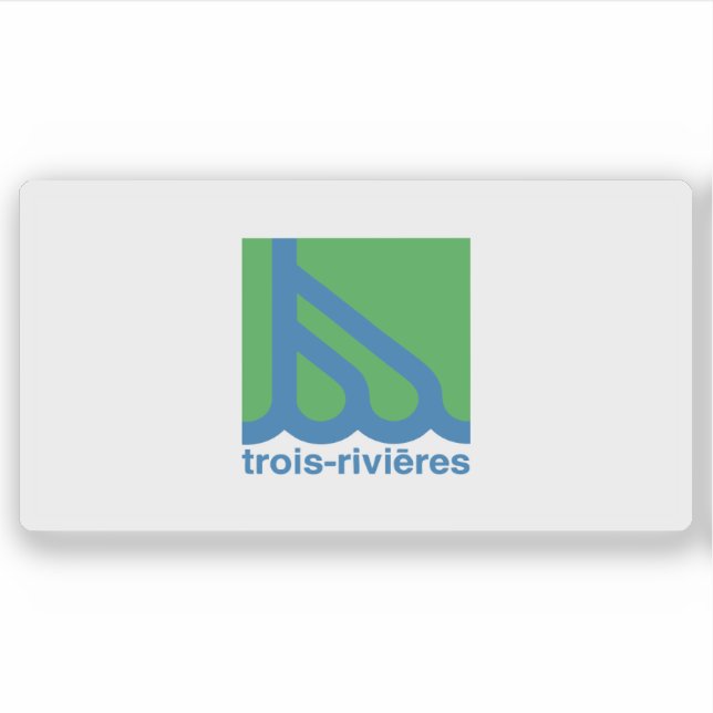 Sticker Drapeau de la ville de Trois-Rivières, Québec, Can (Devant)