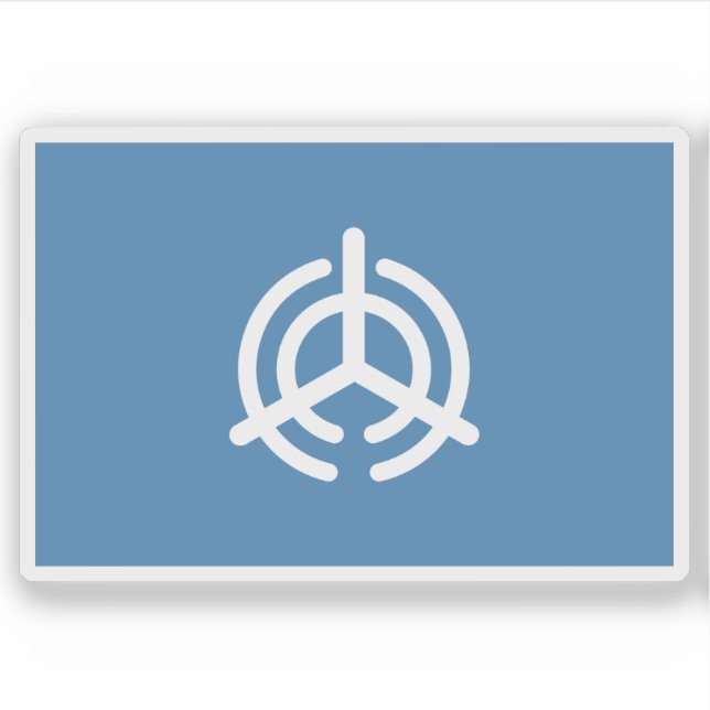 Sticker Drapeau de la ville d'Oita, Oita, Japon (Devant)