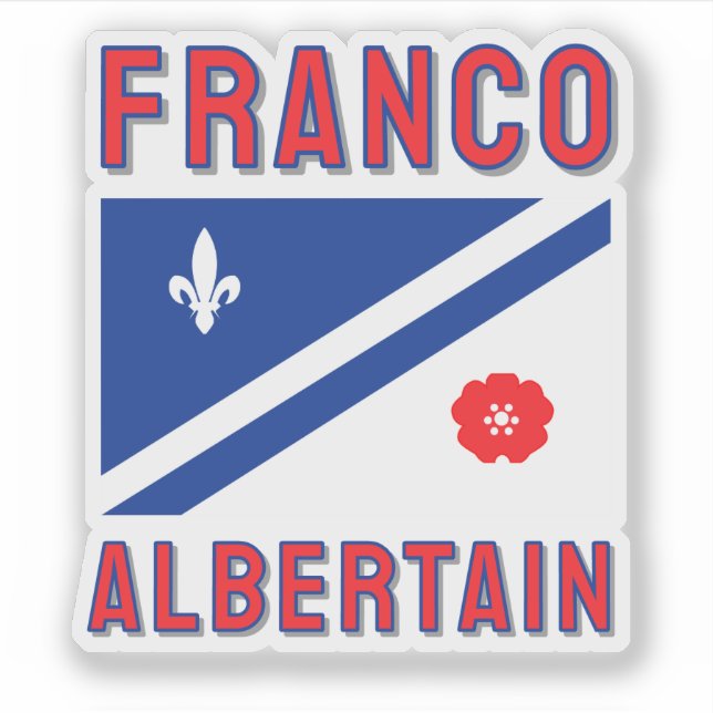 Sticker Drapeau de l'Albertain français (Devant)