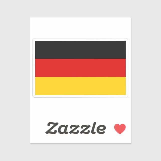 Sticker Drapeau de l'Allemagne découpé sur mesure  (Feuille)