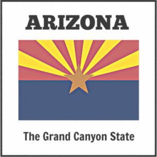 Sticker Drapeau de l'Arizona avec devise de l'Etat