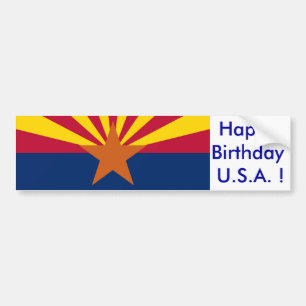 Sticker Drapeau de l'Arizona, Joyeux anniversaire 