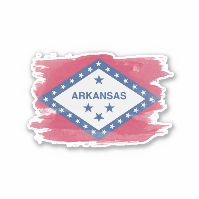 Sticker Drapeau de l'Arkansas, Arkansas (Devant)