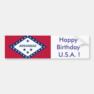 Sticker Drapeau de l'Arkansas, Joyeux anniversaire