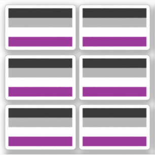 Sticker Drapeau de l'Asexuality Pride