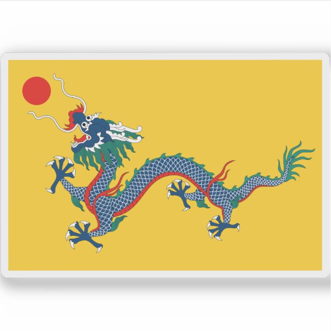 Sticker Drapeau de l'Empire de Chine (Devant)