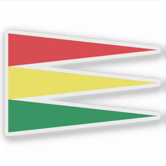 Sticker Drapeau de l'Empire éthiopien (1881-1889), Éthiopi (Devant)