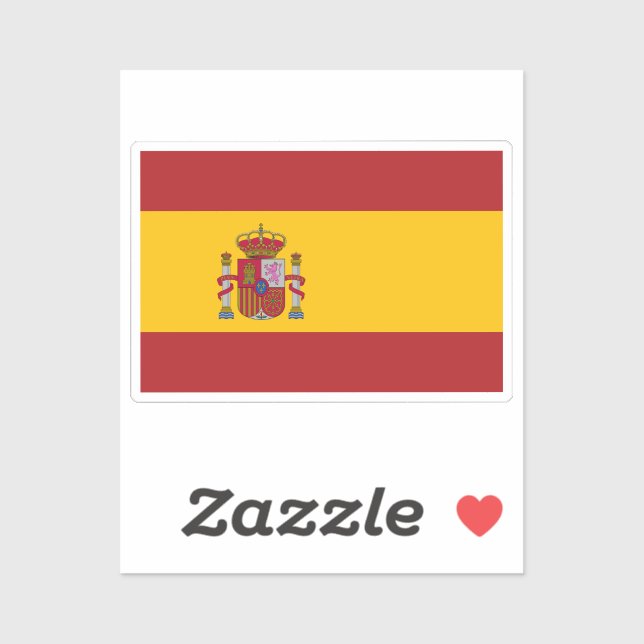 Sticker Drapeau de l'Espagne découpé sur mesure  (Feuille)