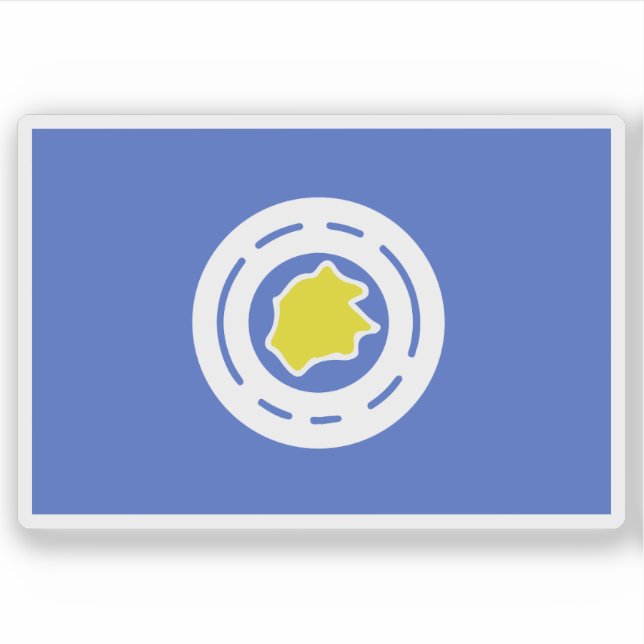 Sticker Drapeau de l'État de Ngeremlengui, Palau (Devant)