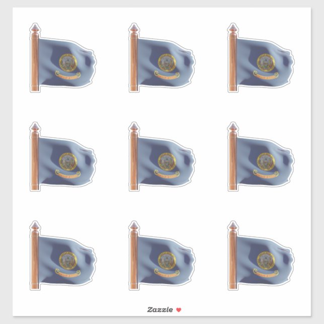 Sticker Drapeau de l'État d'Idaho (Feuille)