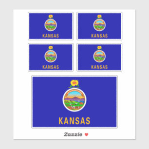 Sticker Drapeau de l'État du Kansas