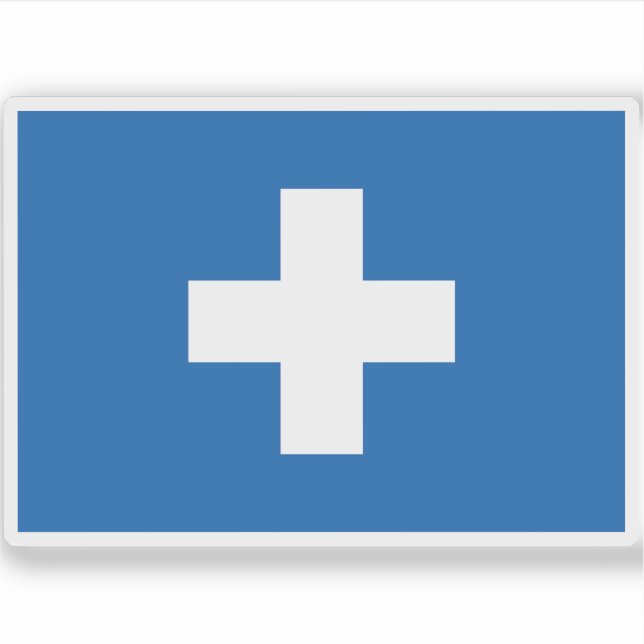 Sticker Drapeau de l'État libre d'Ikaria, Grèce (1912) (Devant)