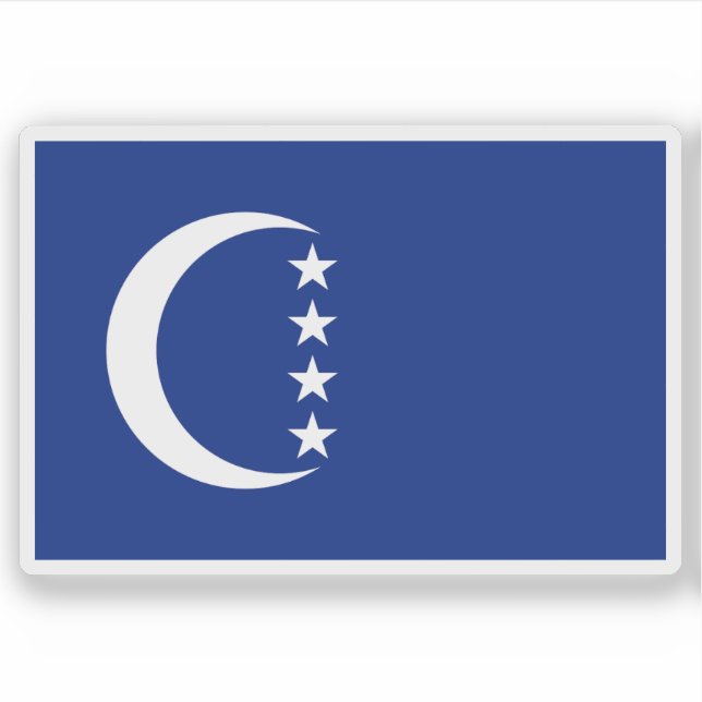 Sticker Drapeau de l'île de Grande Comore, Comores (Devant)