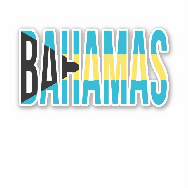 Sticker Drapeau de l'île de vacances des Bahamas (Devant)