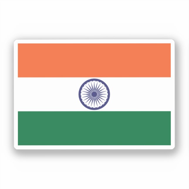 Sticker Drapeau de l'Inde (Recto)