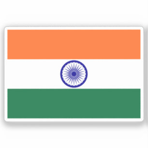 Sticker Drapeau de l'Inde découpé sur mesure