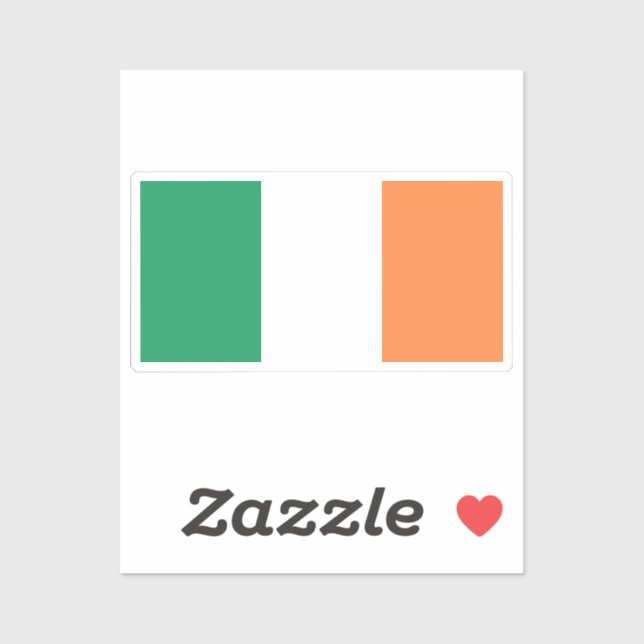 Sticker Drapeau de l'Irlande découpé sur mesure (Feuille)