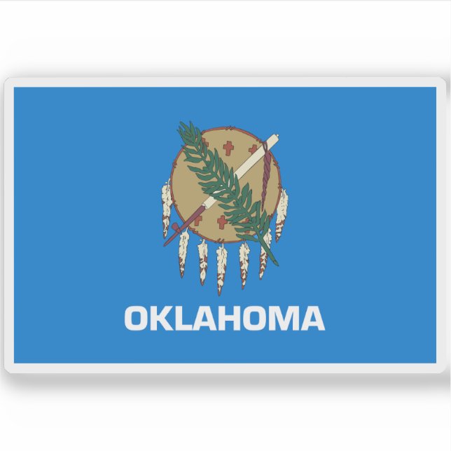 Sticker Drapeau de l'Oklahoma (Devant)