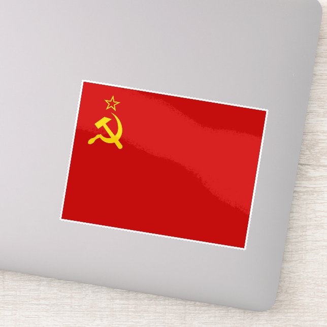 Sticker Drapeau de l'Union soviétique, URSS, CCCP, communi (Détail)