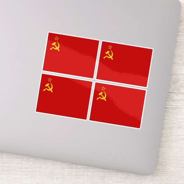 Sticker Drapeau de l'Union soviétique, URSS, CCCP, communi (Détail)