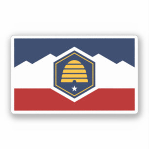 Sticker Drapeau de l'Utah (Drapeau de ruche)