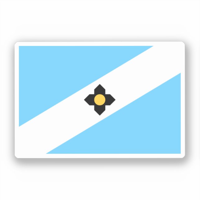 Sticker Drapeau de Madison, Wisconsin (Recto)