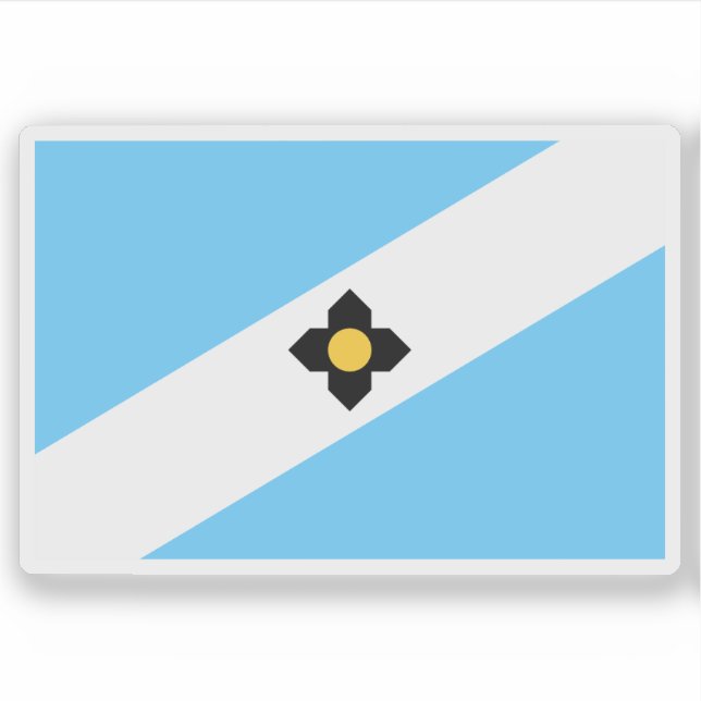 Sticker Drapeau de Madison, Wisconsin, États-Unis (Devant)