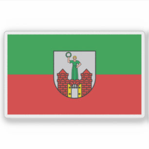 Sticker Drapeau de Magdeburg, Allemagne