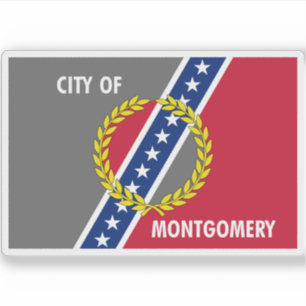 Sticker Drapeau de Montgomery, Alabama