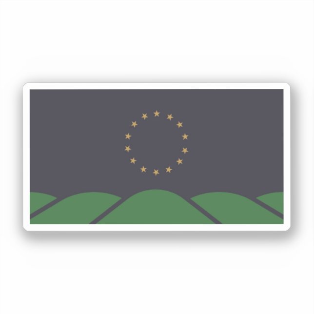 Sticker Drapeau de Montpelier, Vermont (Recto)