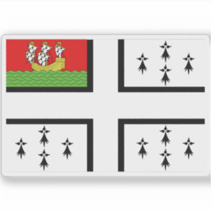 Sticker Drapeau de Nantes, Loire-Atlantique