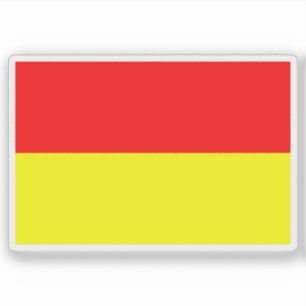 Sticker Drapeau de Nový Bor, République tchèque