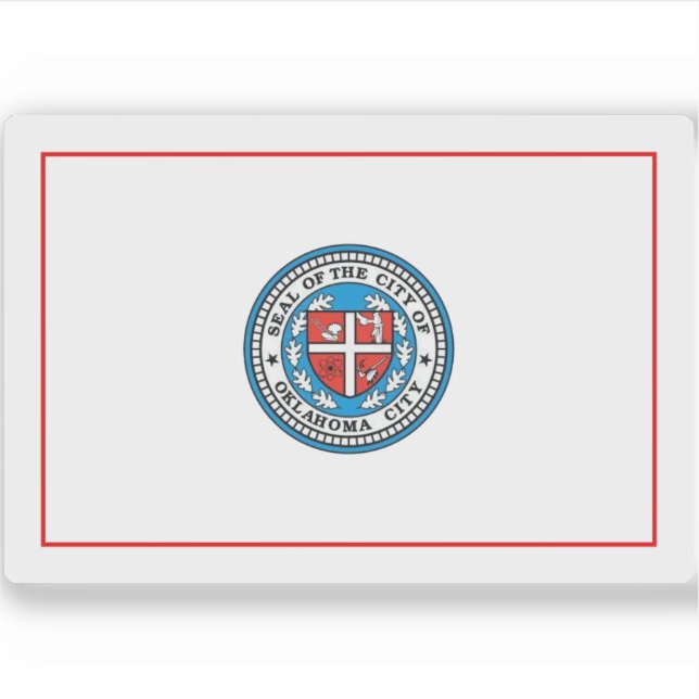 Sticker Drapeau de Oklahoma City, Oklahoma (Devant)
