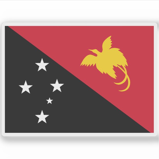 Sticker Drapeau de Papouasie-Nouvelle-Guinée (Devant)
