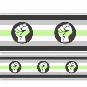 Sticker Drapeau de protestation agender