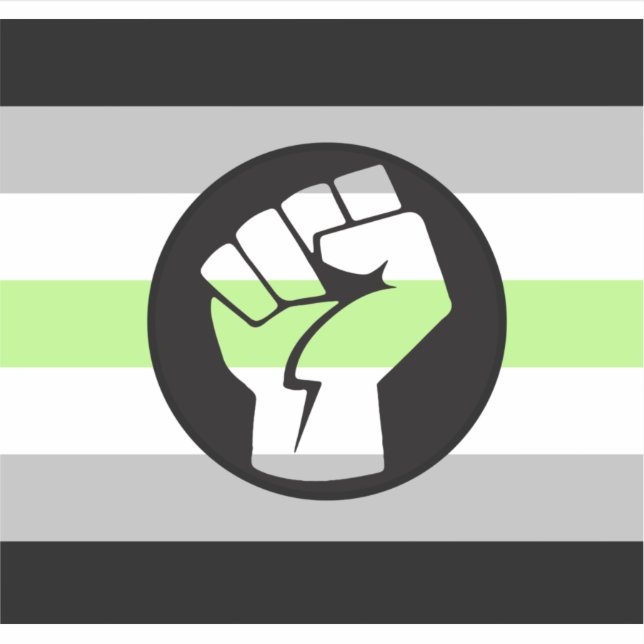 Sticker Drapeau de protestation agender (Devant)