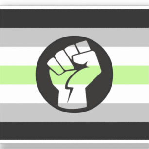 Sticker Drapeau de protestation agender