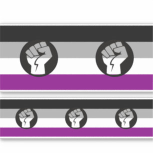 Sticker Drapeau de protestation asexué