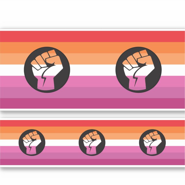 Sticker Drapeau de protestation lesbienne (Devant)